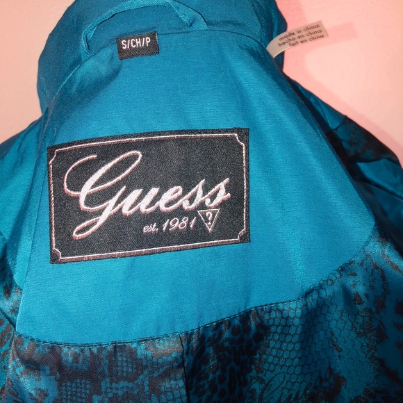 Guess teal trench coat - Picture 4 of 5